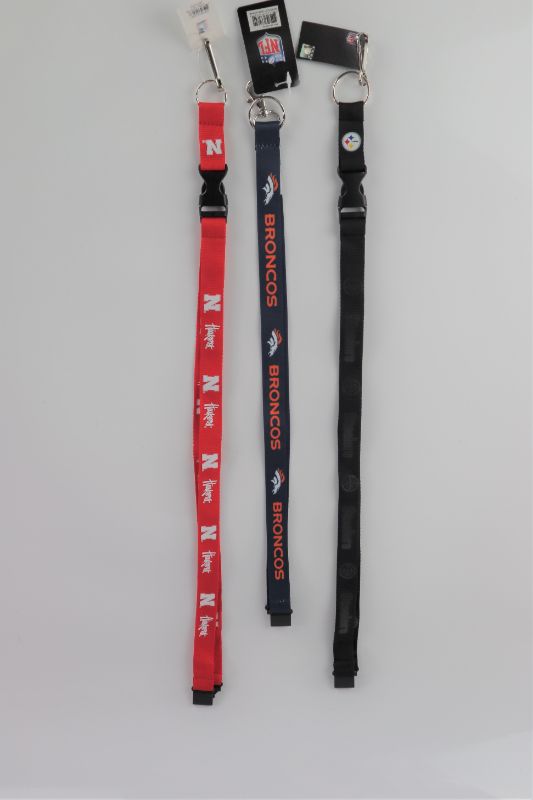 Photo 2 of 3 PACK LANYARDS 1 STEELERS 1 BRONCOS AND 1 HUSKERS NEW $26.97