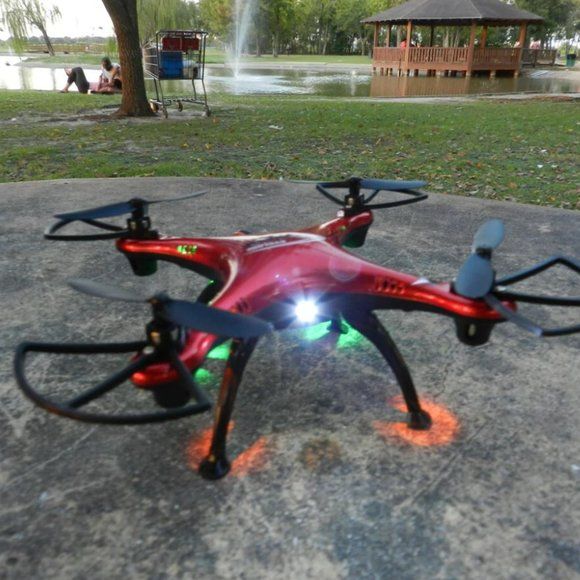 Photo 3 of RED KINGCO 6INCH K35 MINI DRONE WITH WIFI CAMERA LED LIGHTS ARE WHITE AND GREEN BATTERY 3.7V RECHARGEABLE NEW $175 