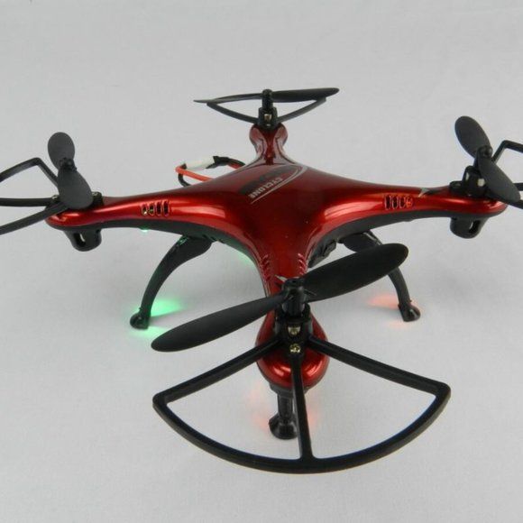 Photo 1 of RED KINGCO 6INCH K35 MINI DRONE WITH WIFI CAMERA LED LIGHTS ARE WHITE AND GREEN BATTERY 3.7V RECHARGEABLE NEW $175 