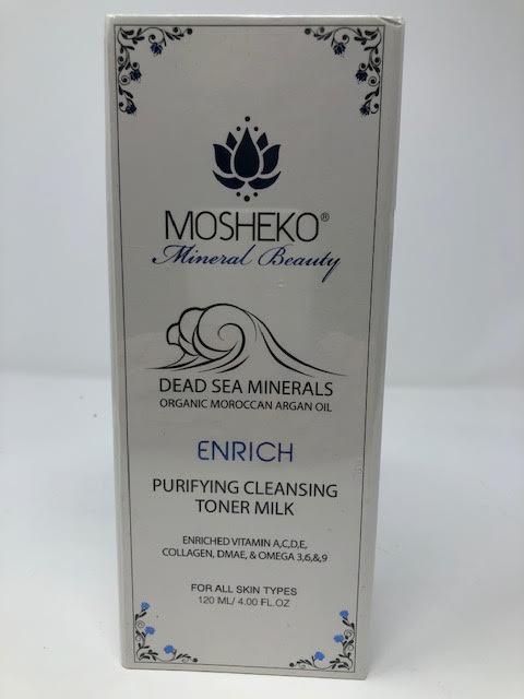 Photo 1 of ENRICH PURIFYING CLEANSING TONER DISSOLVES ANY DIRT AND SKIN DAMAGING DEBRIS CHAMOMILE EXTRACT WORKS AS ANTIBACTERIAL AND ANTI-ITCHING TO REPLENISH DRY SKIN WITCH HAZEL HYDRATES AND SANITIZES TREATING SUNBURNS AND CRACKS  DEAD SEA MINERAL LEAVES SKIN SOFT