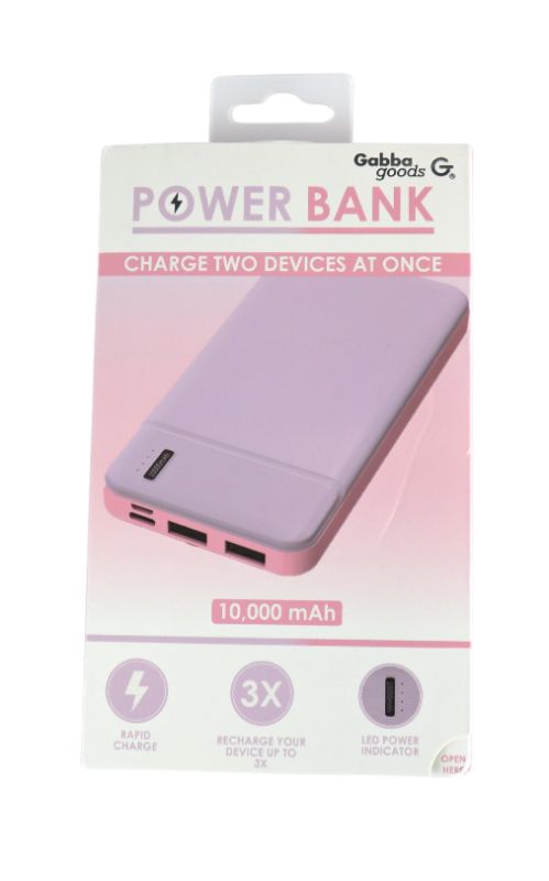 Photo 1 of 10000 MAH POWER BANK ULTRA THIN COMES WITH TWO USB PLUGINS CHARGES FOUR TIMES FASTER 21 AMPS LED BATTERY NEW $24.99
