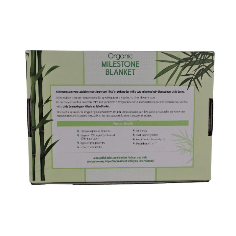 Photo 1 of ORGANIC MILESTONE BLANKET CAPTURES FIRST 12 MONTHS 70% ORGANIC BAMBOO 30% NATURAL COTTON GENDER NEUTRAL NEW $35