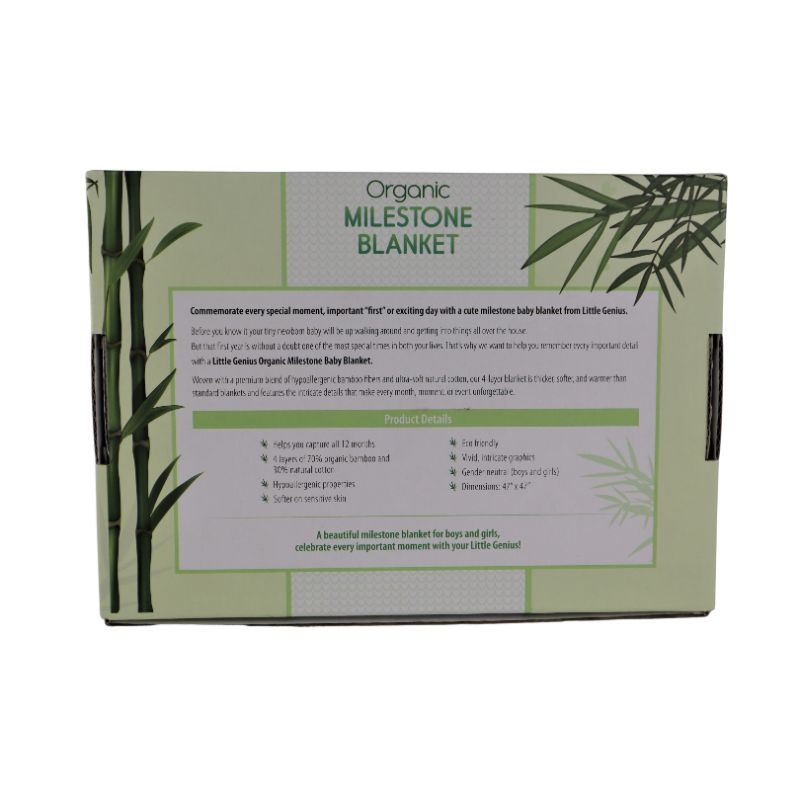 Photo 3 of ORGANIC MILESTONE BLANKET CAPTURES FIRST 12 MONTHS 70% ORGANIC BAMBOO 30% NATURAL COTTON GENDER NEUTRAL NEW $35