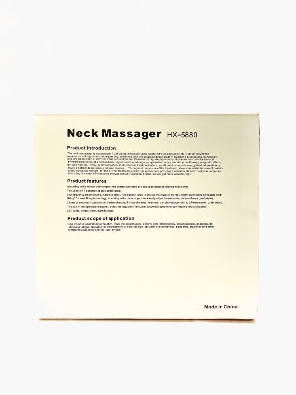 Photo 4 of NECK ELECTRIC PULSE MASSAGER MODEL HX 5880 REDUCES CHRONIC PAIN INCREASES MUSCLE STRENGTH TO IMPROVE THE CIRCULATION SYSTEM INCLUDES 1 NECK MASSAGER 2 ELECTRODE STRIPS 1 HEADPHONE 2 AAA BATTERIES NEW IN BOX $19.99

