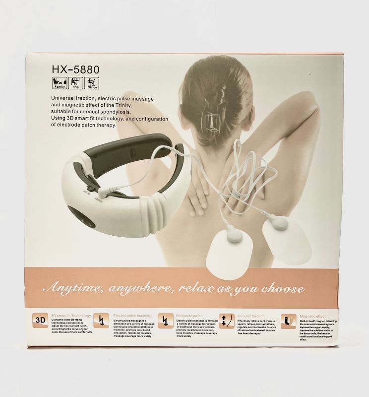 Photo 3 of NECK ELECTRIC PULSE MASSAGER MODEL HX 5880 REDUCES CHRONIC PAIN INCREASES MUSCLE STRENGTH TO IMPROVE THE CIRCULATION SYSTEM INCLUDES 1 NECK MASSAGER 2 ELECTRODE STRIPS 1 HEADPHONE 2 AAA BATTERIES NEW IN BOX $19.99

