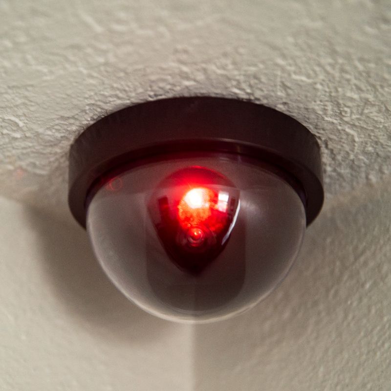 Photo 2 of DOME MOCK SURVEILLANCE CAMERA HAS RED LIGHT TO LOOK REAL NEW $29.99