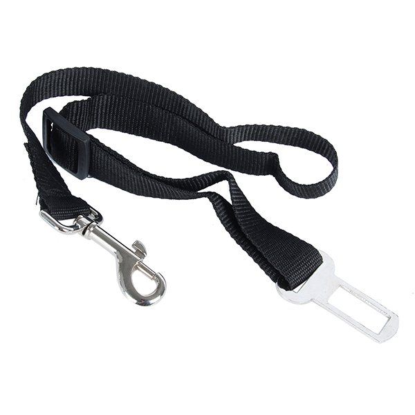 Photo 1 of 2 PACK DOG SEAT BELT 16IN x 25IN ADJUSTABLE NYLON STRAP WITH BELT BUCKLE AND HOOK COLOR BLACK NEW $19.99