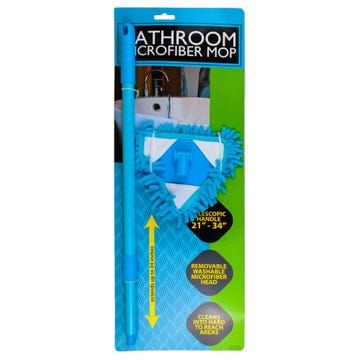 Photo 3 of BATHROOM MICROFIBER TELESCOPE HANDEL MOP HANDLE 21IN x 34IN WASHABLE MICROFIBER HEAD NEW $8.99