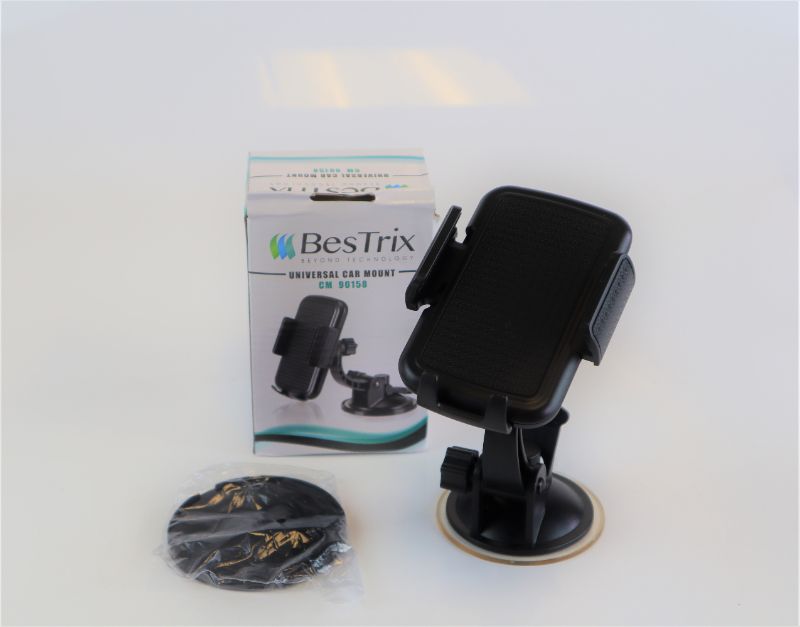 Photo 1 of BESTRIX 90158 PHONE MOUNT USE ON WINDSHIELD OR DASHBOARD 360 DEGREE ROTATION HANDS FREE UPTO MAX WIDTH 3.62INCHES QUICK REMOVAL NEW $21.99