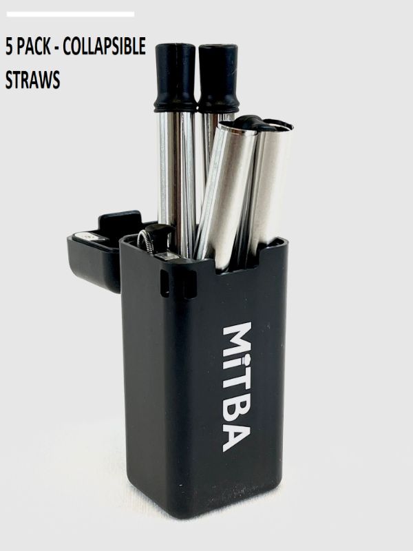 Photo 1 of MITBA COLLAPSIBLE STRAW PACK OF 5 REUSABLE STAINLESS STEEL SILICONE DRINKING STRAW ECO-FRIENDLY FOLDABLE AND PORTABLE INCLUDES STRAW BLACK ABS CASE CLEANING ROD KEYCHAIN RING AND CARABINER NEW IN BOX
$29.99