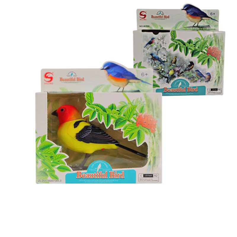 Photo 1 of WESTERN TANAGER BIRD BEAK NECK AND BODY MOVE AS BIRD CHIRPS SONG CAN USE RECHARGEABLE BATTERIES NEW  $17.99
