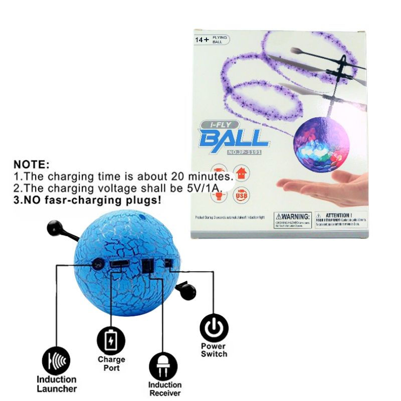 Photo 2 of IFLY BALL DRONE EQUIPPED WITH BRIGHT AND COLORFUL DISCO LIGHTS BALL SENSES WHEN AN OBJECT IS UNDERNEATH IT AND WILL FLY AWAY WILL STOP ONCE IT HITS ANOTHER OBJECT WINGS ARE NON TOXIC ABS MATERIAL NEW $14.99