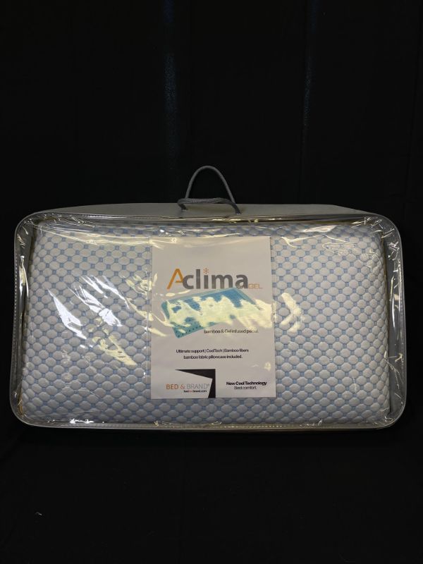 Photo 1 of ACLIMA BAMBOO AND GEL-INFUSED PILLOW HYPOALLERGENIC ANTIBACTERIAL PCM TECHNOLOGY MOLDED MEMORY FOAM FOR FIRM SUPPORT SIZE STANDARD NEW $119.99