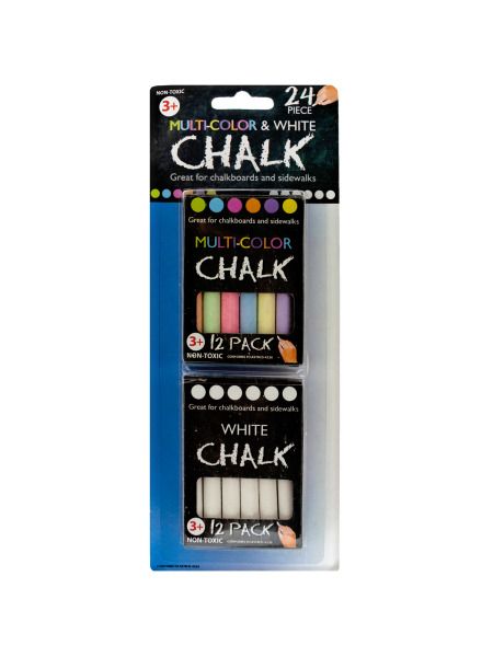 Photo 1 of 24 PIECE MULTI COLOR AND WHITE CHALK SET NEW $6.98