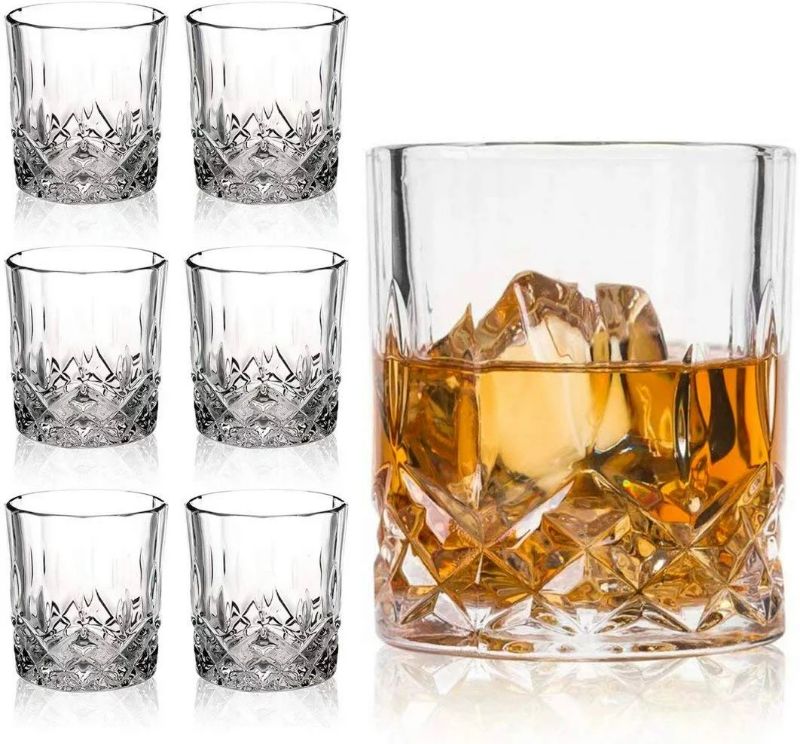 Photo 1 of Farielyn-X Old Fashioned Whiskey Glasses (Set of 6), 11 Oz Unique Bourbon Glass, Ultra-Clarity Double Old Fashioned Liquor Vodka Bourbon Cocktail Scotch Tumbler Bar Glasses Set