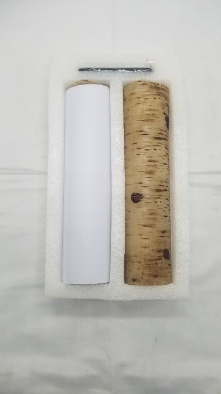 Photo 2 of Flameless Candles LED Candles Birch Bark Effect Set of 2  Ivory Real Wax Pillar Battery Operated Candles with Dancing LED Flame Key Remote Control and Cycling 24 Hours Timer New
