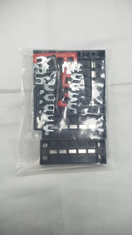 Photo 2 of 10pcs (5 Set) 600V 25A 4 Positions Double Row Screw Terminal Strip and 400V 25A 4 Positions Red/Black Pre-Insulated Terminal New