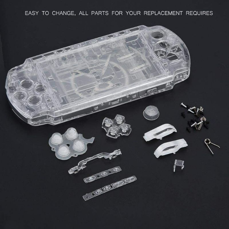 Photo 2 of Full Housing Shell for PSP 3000, Faceplate Case Replacement Game Console Shell Cover Repair Parts for PSP 3000(Clear) New