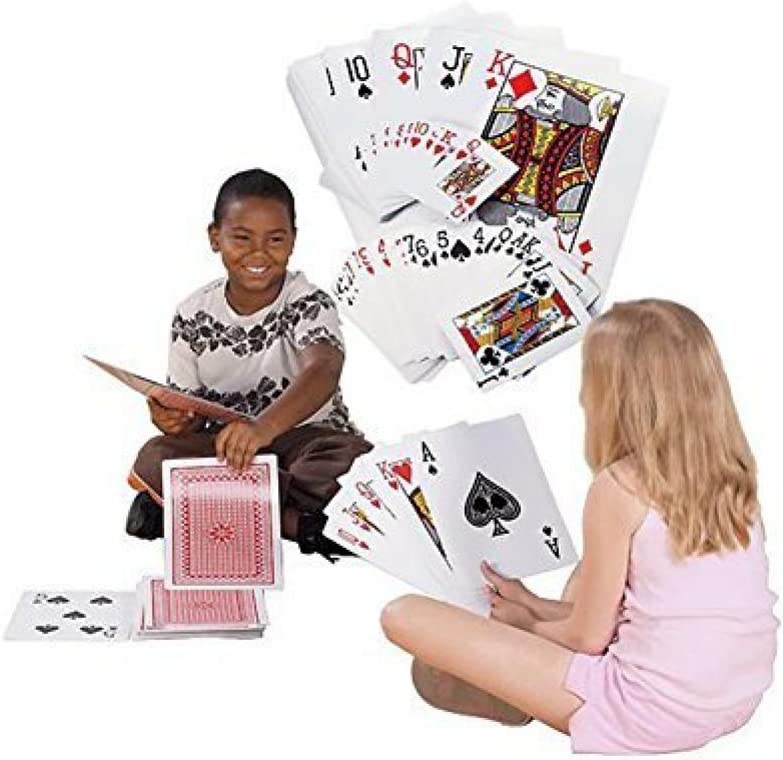 Photo 1 of  Jumbo Playing Cards Full Deck Huge Poker Index Giant Playing Cards Fun for All Ages! - Size 8 x 11 Inches New 