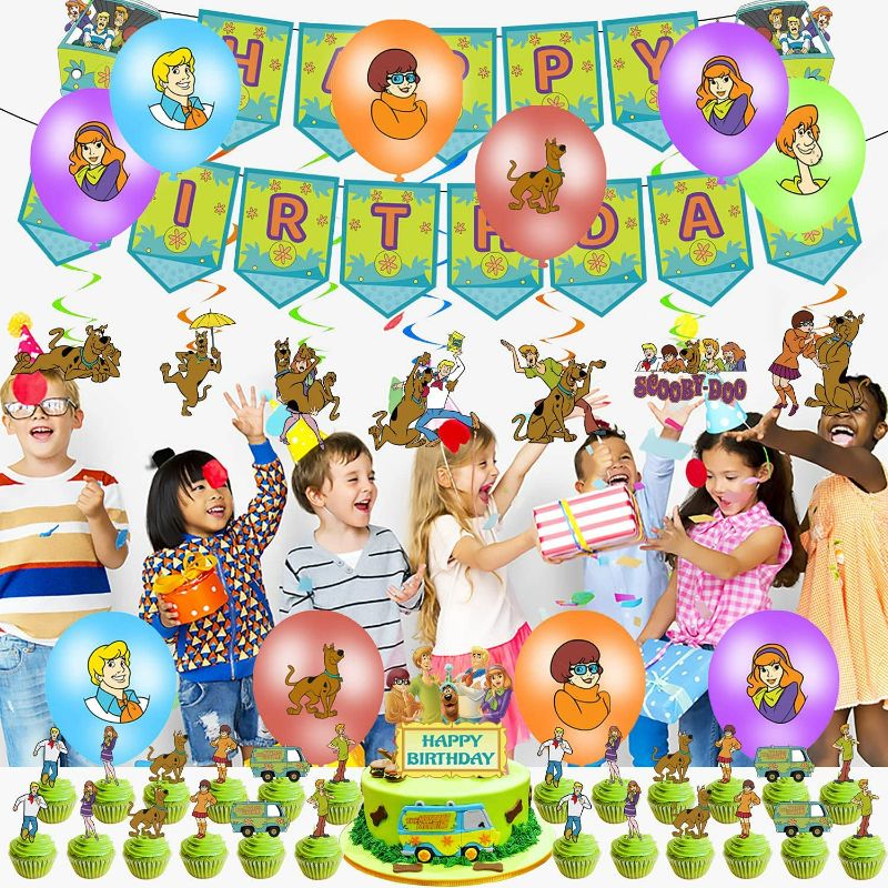 Photo 3 of TOYOYO Birthday Party Supplies, Party Decorations Including Birthday Banner, Hanging Swirls, Latex Balloons and Cake Toppers for Theme Birthday Party Decorations New