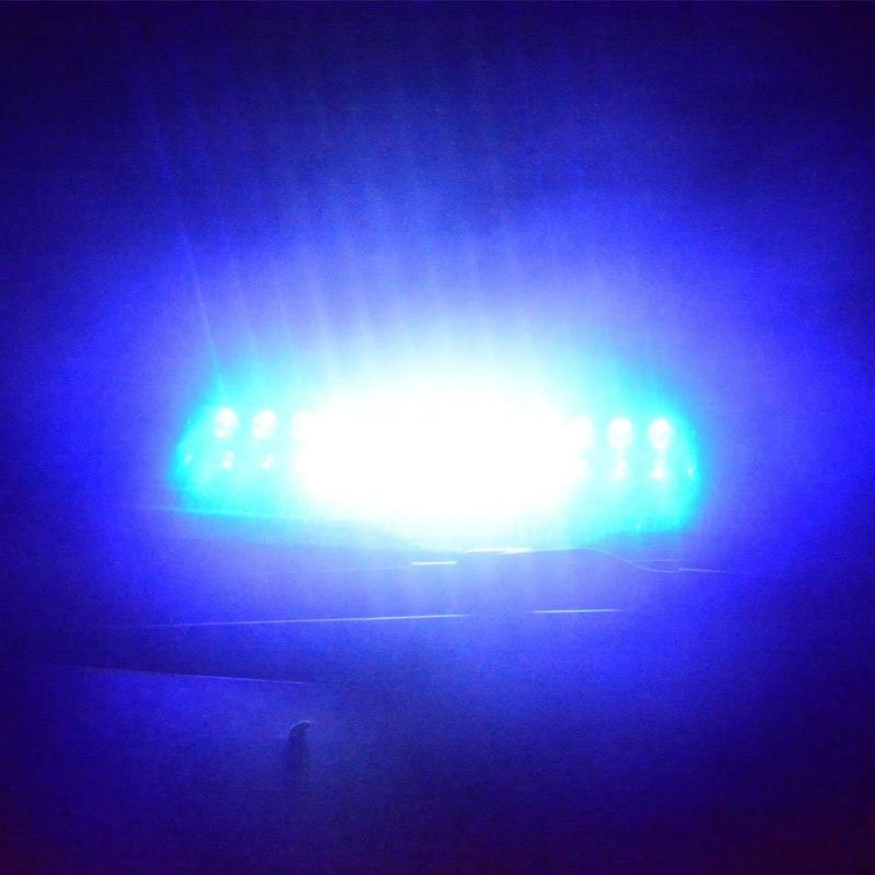 Photo 3 of LED Blue White Emergency Strobe Dash Light for Volunteer Firefighter EMT Law Enforcement Vehicles, 16 Flashing Patterns Interior Front Windshield Rear Window Safety Warning Lighting New