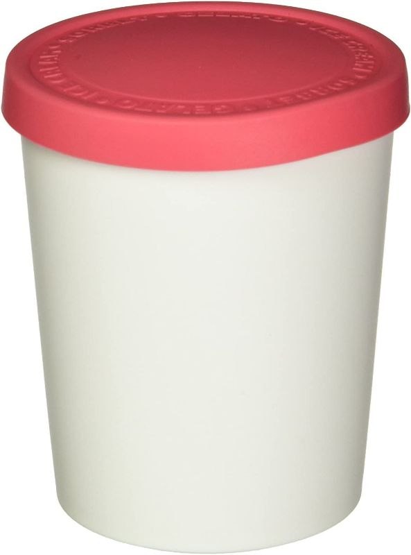 Photo 1 of Tovolo Sweet Treat Ice Cream Tub (Raspberry) - 1 Quart Reusable Plastic & Silicone Container for Homemade Ice Cream & Freezer Food Storage / Dishwasher-Safe & BPA-Free