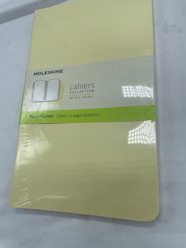 Photo 2 of Moleskine Cahier Journal, Soft Cover, XL (7.5" x 9.5") Plain/Blank, Tender Yellow, 120 Pages (Set of 3)