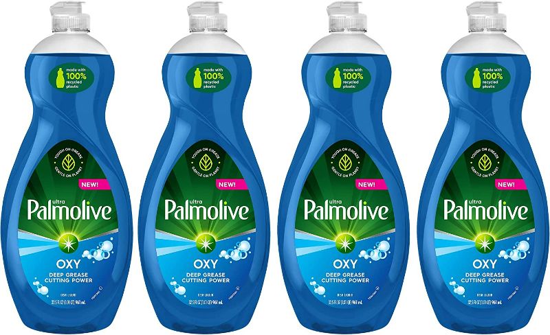 Photo 1 of Palmolive Ultra Dishwashing Liquid Dish Soap, Oxy Power Degreaser - 32.5 Fl Oz (Pack of 4)