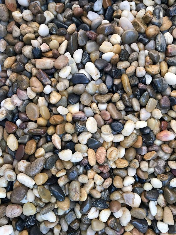 Photo 1 of 12 Pounds River Rock Stones, Natural Decorative Polished Mixed Pebbles Gravel,Outdoor Decorative Stones for Plant Aquariums, Landscaping, Vase Fillersnes for Plant Aquariums, Landscaping(12 LB, 1)