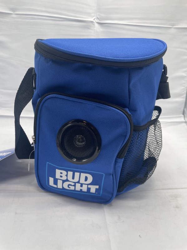 Photo 2 of Bud Light Soft Cooler Bag with Built-in Rechargeable Wireless Bluetooth Speakers Foldable Small and Portable Durable and Material Compatible for Smartphones, Tablets & MP3 Players