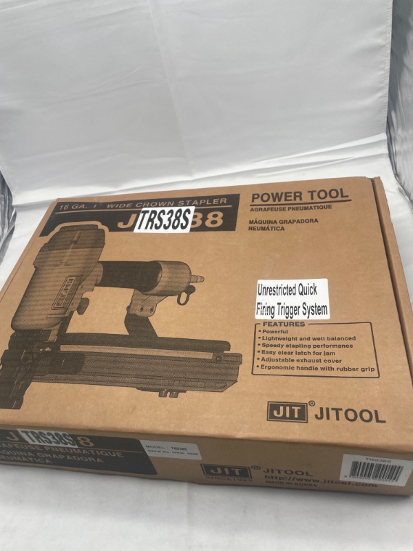 Photo 1 of JIT TRS38S 1-inch Wide Crown Stapler for Senco P Type 16 Gauge Staples 3/4" - 1-1/2" Length