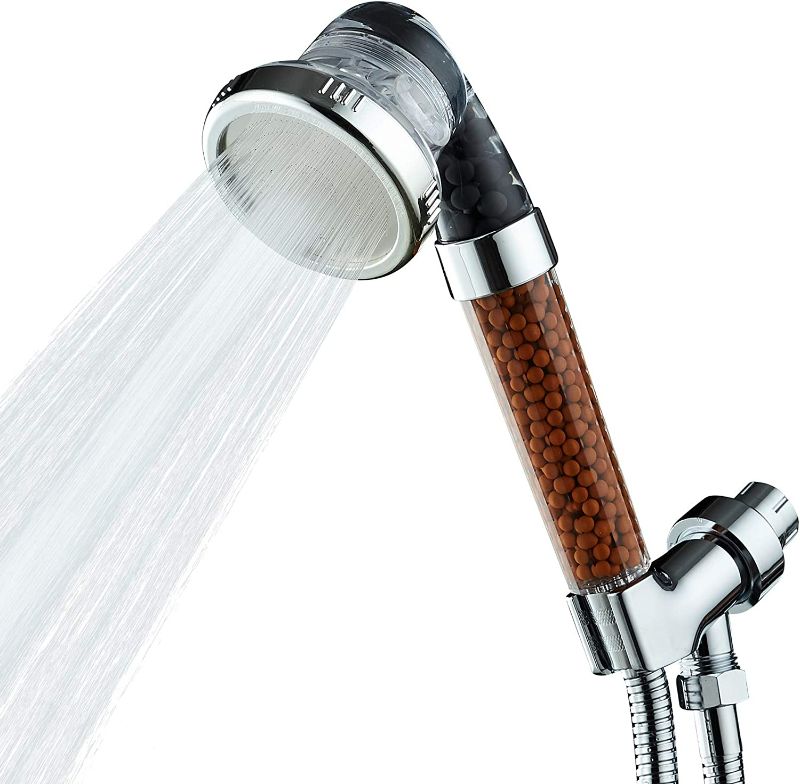 Photo 1 of GIFT ZEN Filtered Shower Head with Beads,3-Setting High Pressure Water Saving Ecowater Spa Shower Head for Dry Skin & Hair