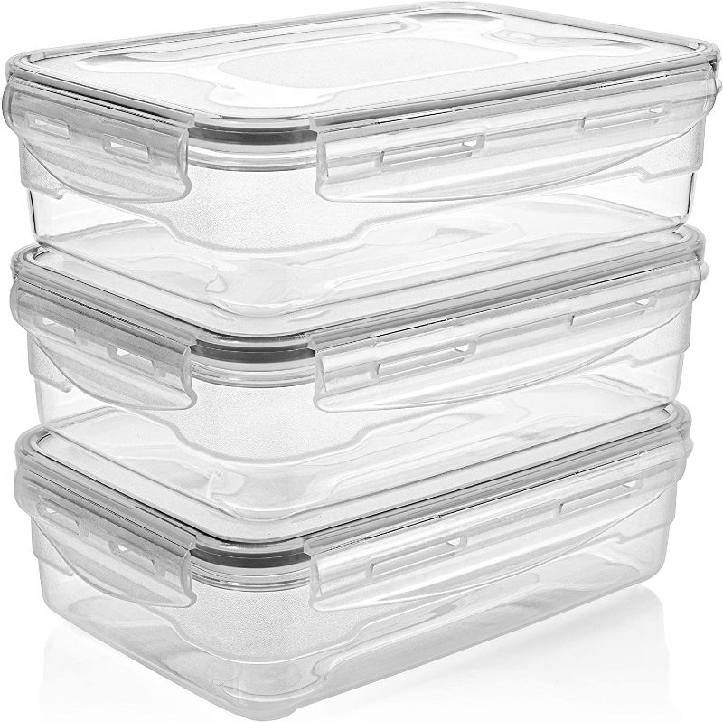 Photo 1 of Homemaid Living Premium Airtight Plastic Storage Containers Easy Lock Lid, Microwave Freezer and Dishwasher Safe, Perfect Meal Prep or Food Storage Containers (Set of 7)