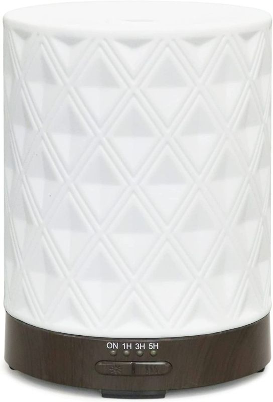 Photo 1 of Earnest Living Essential Oil Diffusers for Essential Oils Large Room Diffuser White Ceramic Diffuser 250ml Aromatherapy Diffuser with 4 Timers 7 Night Lights and Auto Off Function for Home Version 2