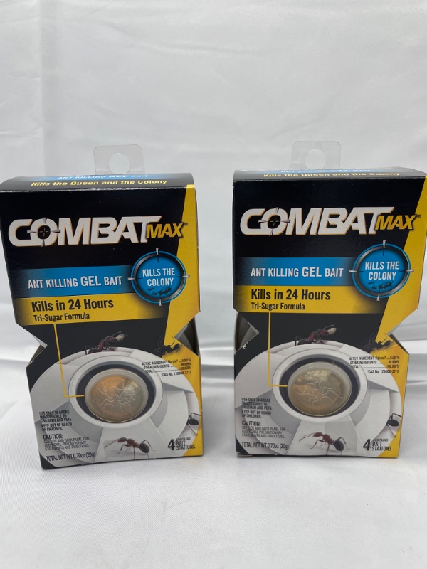 Photo 2 of Combat Max Ant Killing Gel Bait Station, Indoor and Outdoor Use, 8 Count