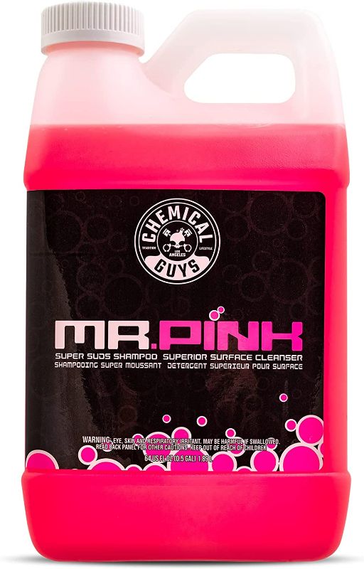 Photo 1 of Chemical Guys CWS_402_64 Mr. Pink Foaming Car Wash Soap (Works with Foam Cannons, Foam Guns or Bucket Washes) Safe for Cars, Trucks, Motorcycles, RVs & More, 64 fl oz (Half Gallon), Candy Scent