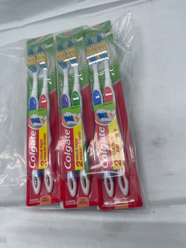 Photo 2 of 12 Colgate Classic Clean Full Head Toothbrush, Soft, 2 Count (Pack of 6)