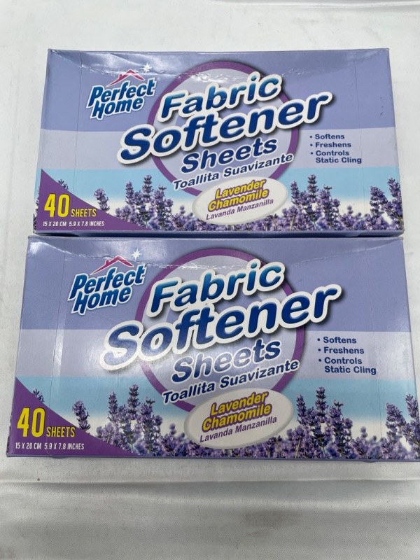 Photo 1 of 2 pack lavender fabric softener sheets 80 sheets in total 