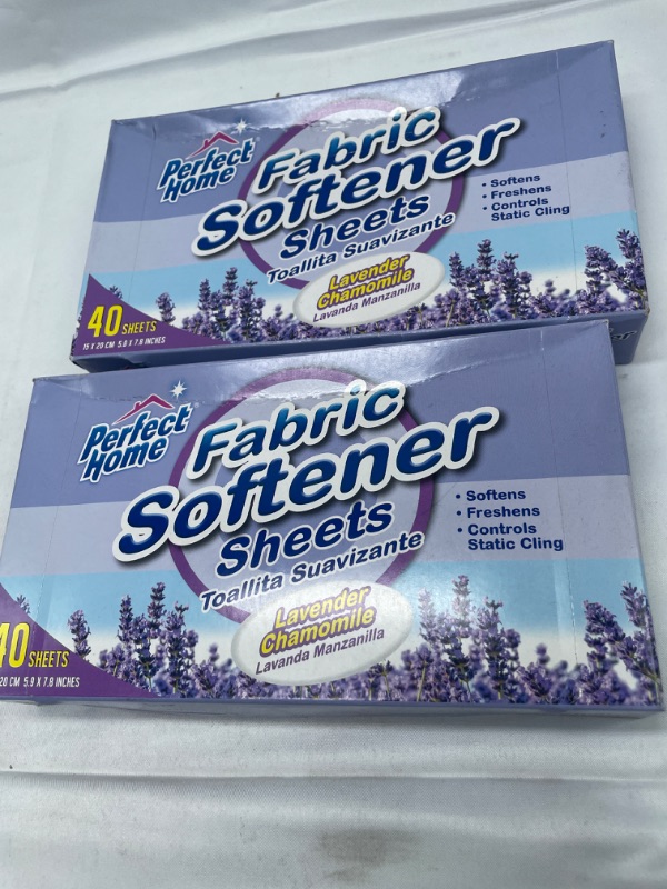 Photo 2 of 2 pack lavender fabric softener sheets 80 sheets in total 