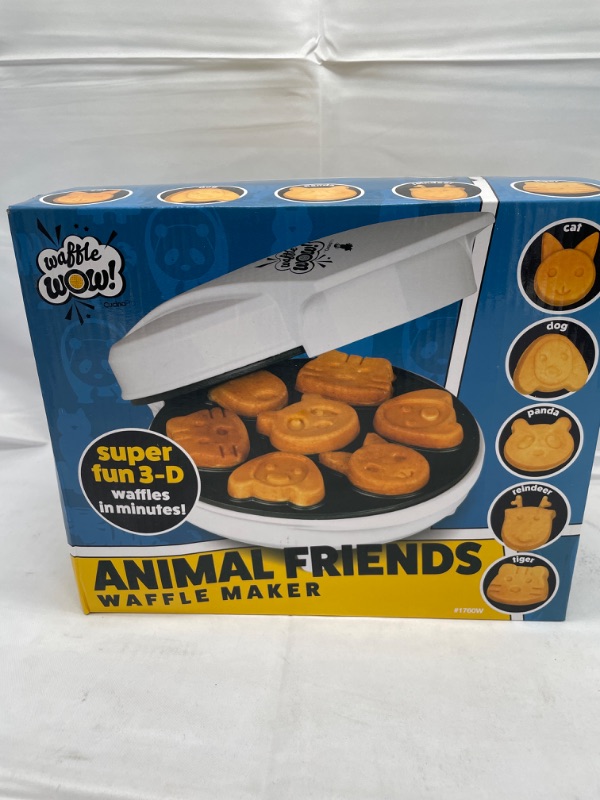 Photo 2 of Animal Mini Waffle Maker- Make 7 Fun, Different Shaped Pancakes Including a Cat, Dog, Reindeer & More- Electric Nonstick Waffler Iron, Pan Cake Cooker Makes Fun Holiday Breakfast, Unique Gift for Kids