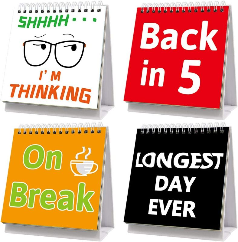 Photo 1 of Funny Desk Signs 30 Different Fun and Flip-Over Messages for Office Gifts Desk Accessories