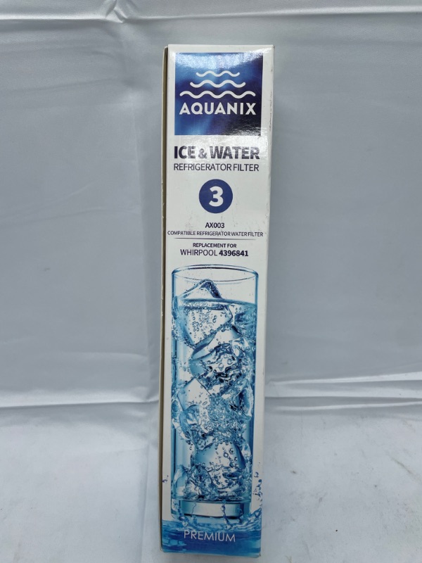 Photo 1 of AQUANIX ICE AND WATER REFRIGERATOR FILTER NUMBER 3 COMPATIBLE WITH WHIRPOOL 4396841