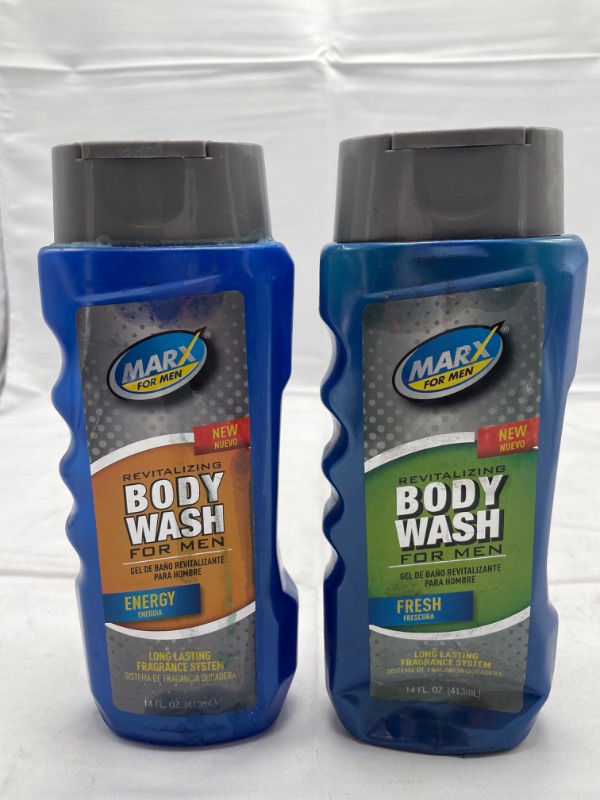 Photo 1 of 2 PACK MARX FOR MEN FRESH AND ENERGY Revitalizing Body Wash For Men 14FL OZ.