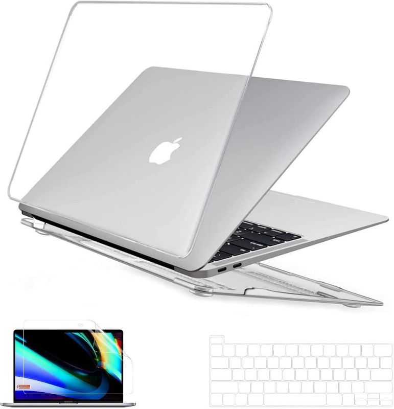 Photo 1 of EooCoo Compatible with MacBook Pro 16 Inch 2020 2019 Release Model A2141, Clear Hard Case with Keyboard Cover & Screen Protector - Crystal Clear
