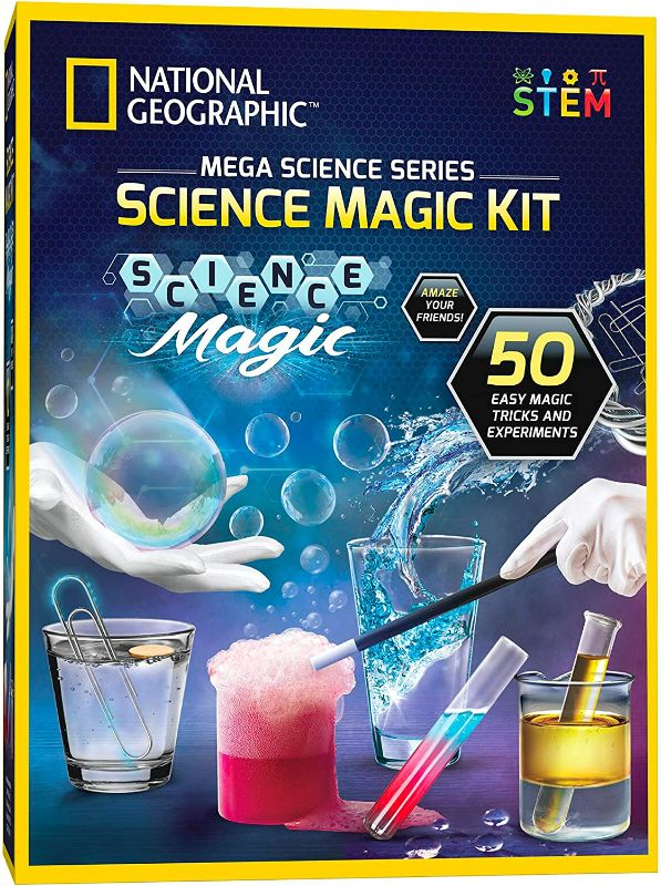 Photo 1 of NATIONAL GEOGRAPHIC Science Magic Kit - Perform 20 Unique Experiments as Magic Tricks, Includes Magic Wand and Over 50 Pieces, Amazon Exclusive Learning Science Kit for Boys and Girls