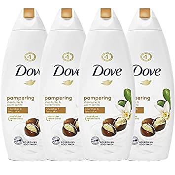 Photo 1 of Dove Pampering Body Wash with Shea Butter and Vanilla, Skin Natural Moisturizers, 22 Ounce (Pack of 4