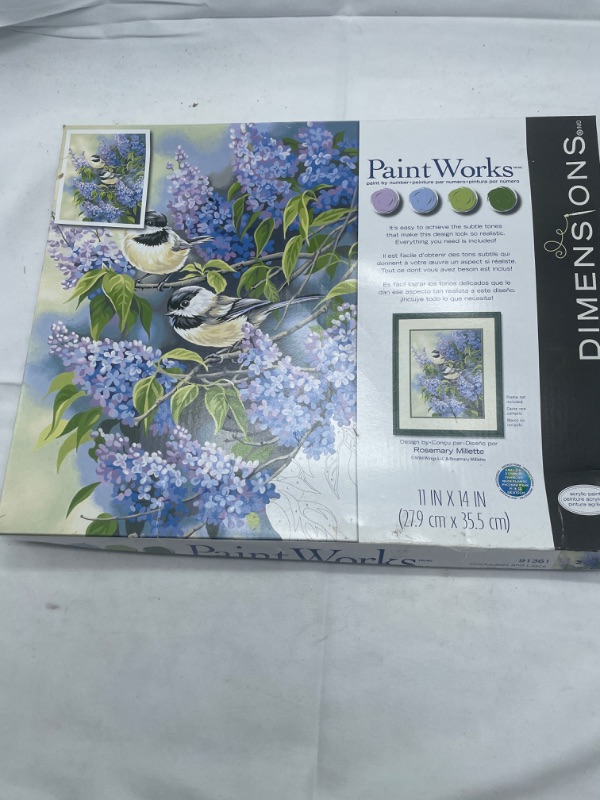 Photo 2 of Dimensions PBN 11x14 Chickadees&Lilacs, None