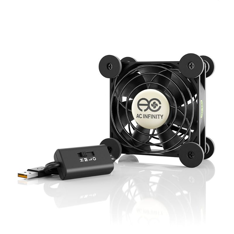Photo 1 of AC Infinity MULTIFAN S1, Quiet 80mm USB Fan, UL-Certified for Receiver DVR Playstation Xbox Computer Cabinet Cooling
