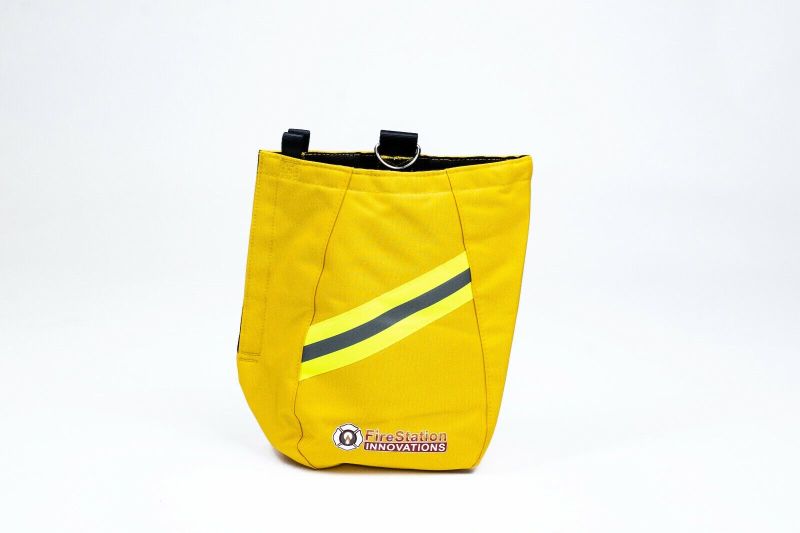 Photo 1 of  SCBA Mask Bag 3 Pocket, Yellow,Firefighter, Fire, Respirator Bag