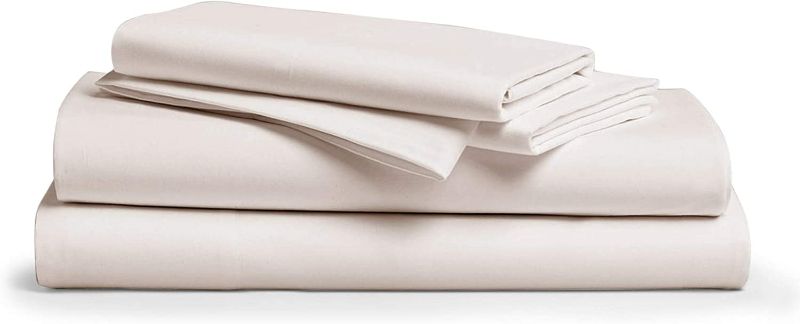 Photo 1 of Carressa Linen 1000 Thread Count 100% Long Staple Soft Egyptian Cotton Sheet Set, 4 Piece Set, Queen Sheets, Upto 17" Deep Pocket, Smooth & Soft Sateen Weave, Deep Pocket, Luxury Bedding, Ivory